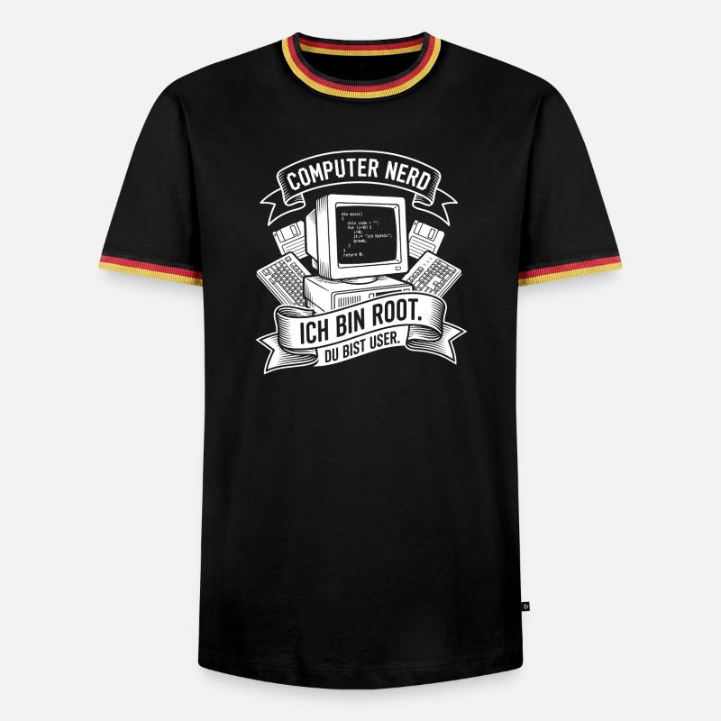 Ich bin Root Computer Nerd - Männer Kontrast-T-Shirt - Schwarz/Dreifarbig