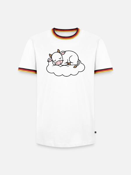 Sleeping Cow Cloud Dream Baby - Men's Ringer Shirt - white/tricolour