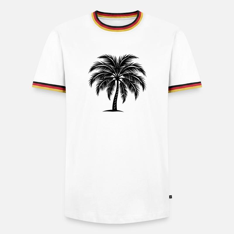 Palm tree - Men's Ringer Shirt - white/tricolour