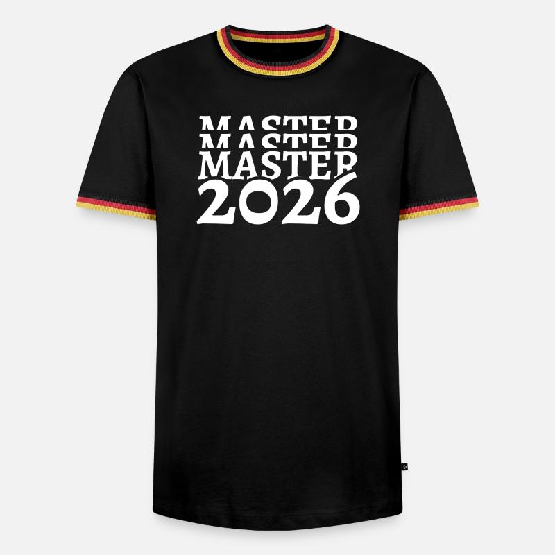 Master 2026 Studium Studiumsabschluss Studiumende - Männer Kontrast-T-Shirt - Schwarz/Dreifarbig