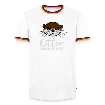 Otter Nonsense Lustig Wortspiel Otter Liebe Spruch - Männer Kontrast-T-Shirt - Weiß/Dreifarbig - Vorne - AI Model Female 172 light (172cm) & AI Model Male 185 light (185cm)