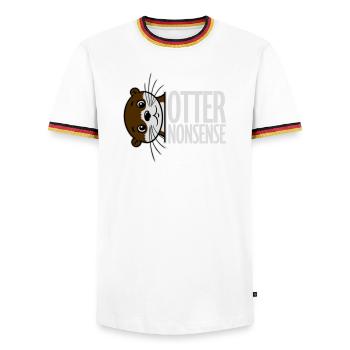Otter Nonsense Lustig Wortspiel Otter Liebe Spruch - Männer Kontrast-T-Shirt - Weiß/Dreifarbig - Vorne - AI Model Female 172 light (172cm) & AI Model Male 185 light (185cm)