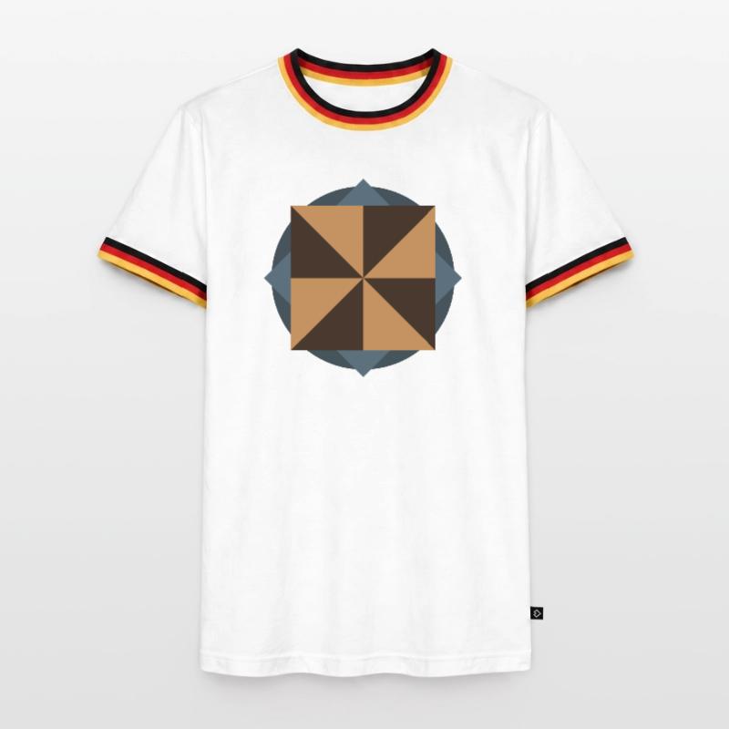 PYRAMID CORE GEOMETRY | Basic Shapes Artwork Men's Ringer Shirt
