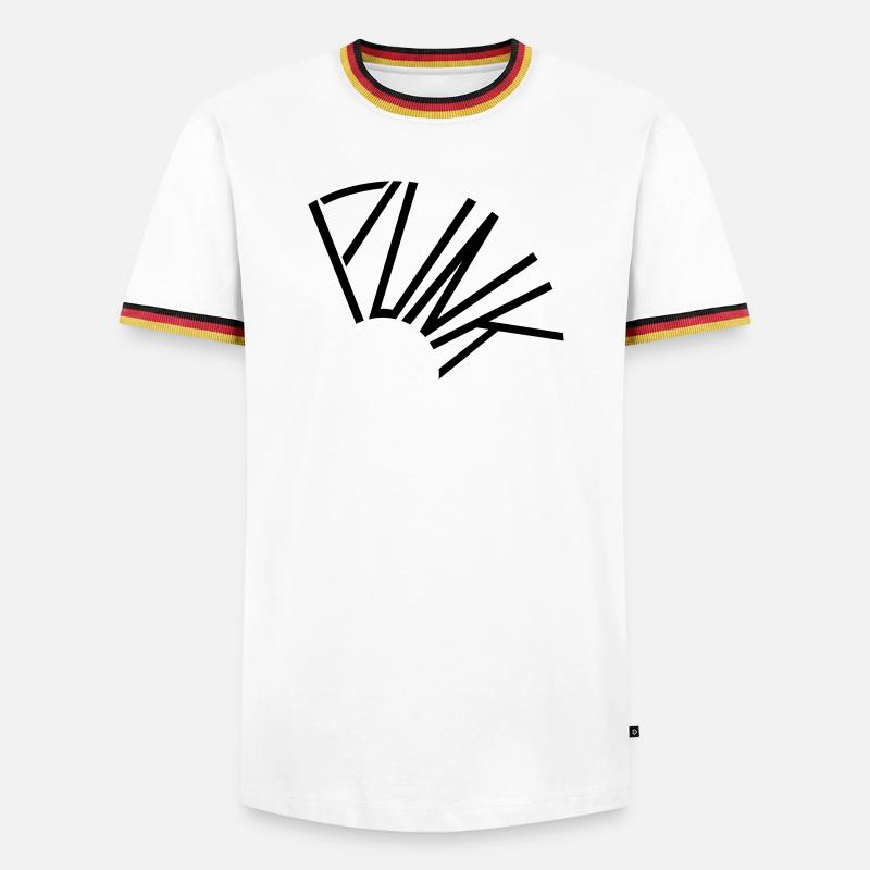 Punk - Männer Kontrast-T-Shirt - Weiß/Dreifarbig