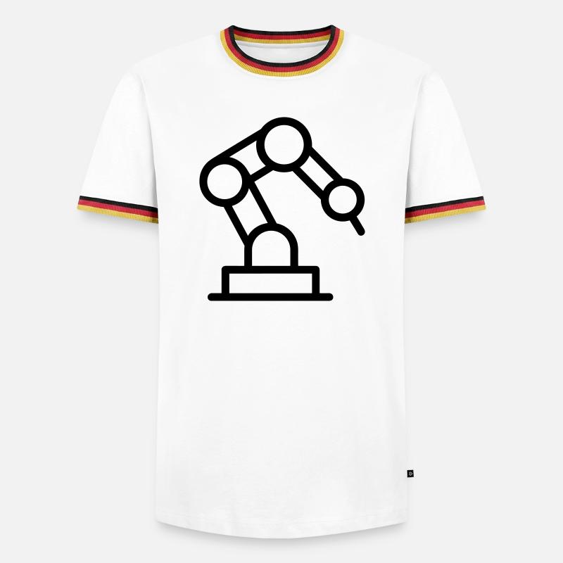 robotic arm - Men's Ringer Shirt - white/tricolour