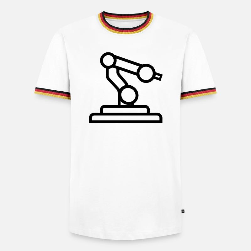 robotic arm - Men's Ringer Shirt - white/tricolour