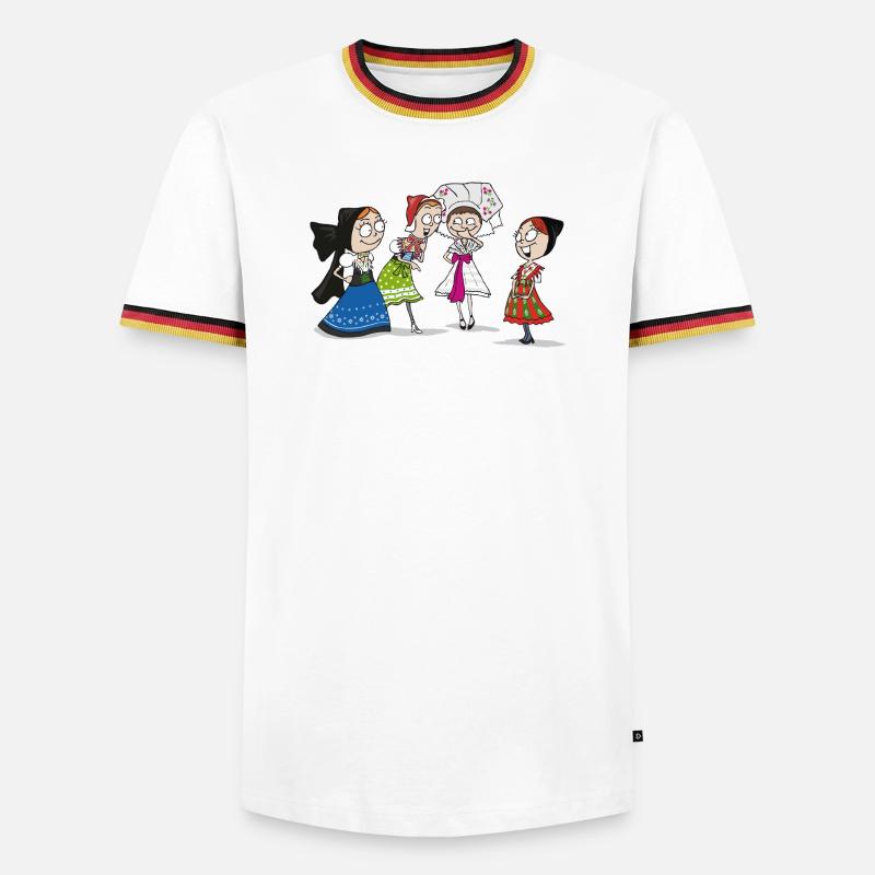 COMIC - SERBSKE DRASTY - Men's Ringer Shirt - white/tricolour