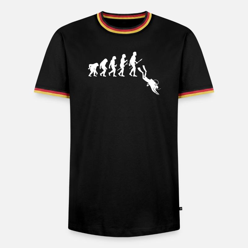 Diver Evolution - Diving - Men's Ringer Shirt - black/tricolour