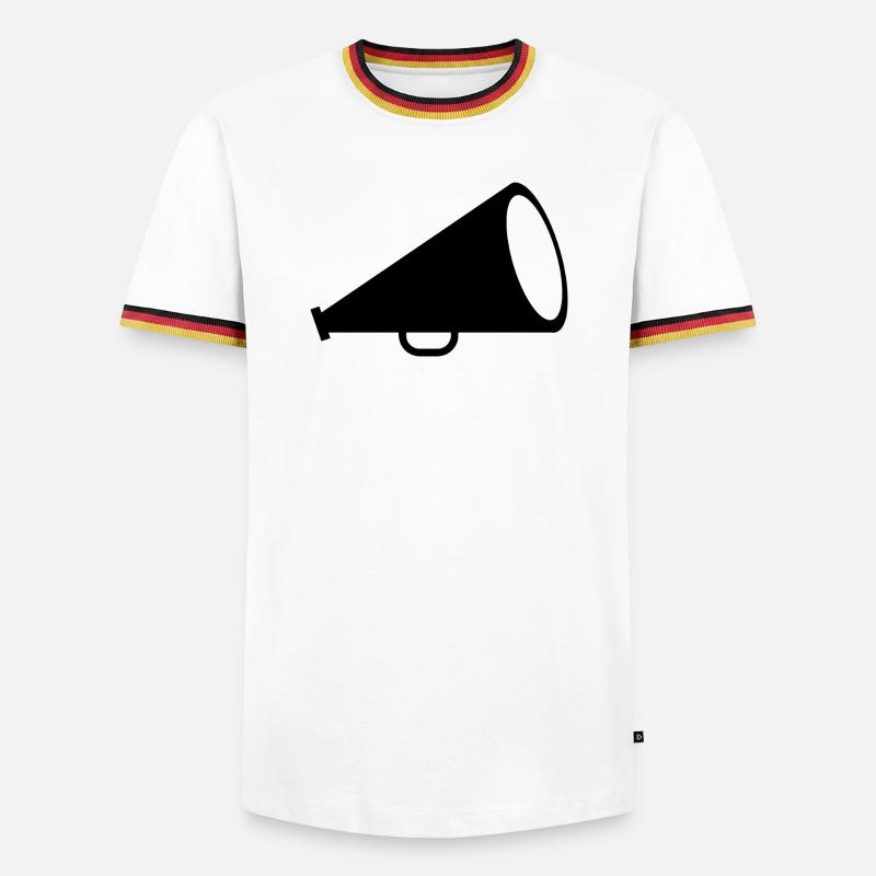 megaphone - Men's Ringer Shirt - white/tricolour