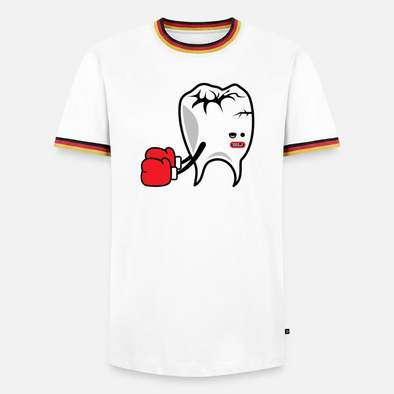 Tooth Boxer Knockout - Men's Ringer Shirt - white/tricolour