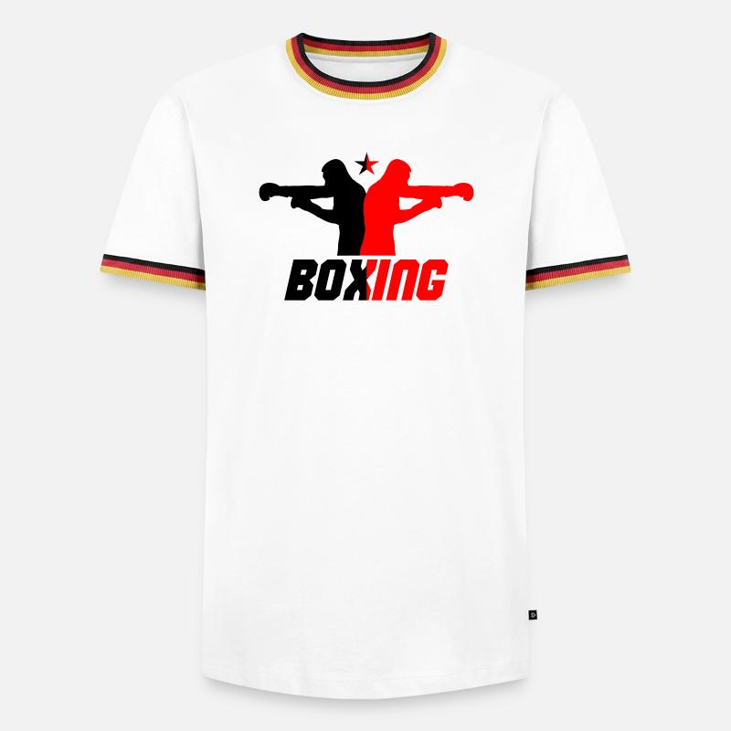 boxer - Men's Ringer Shirt - white/tricolour