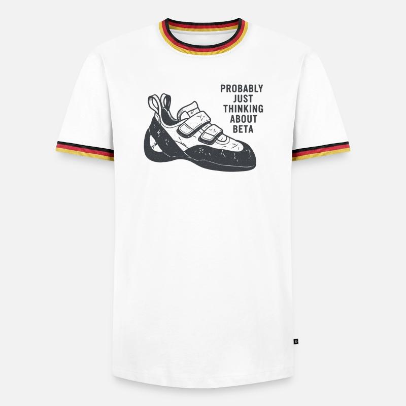 Beta Thought Sneaker Tee - Men's Ringer Shirt - white/tricolour