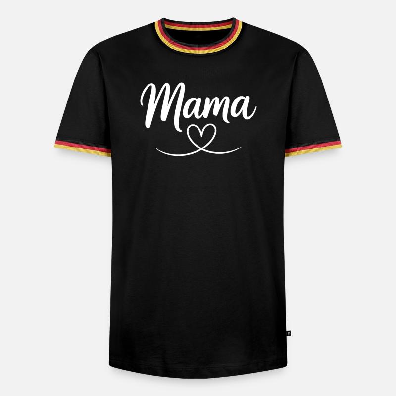 Mama Heart Script - Men's Ringer Shirt - black/tricolour