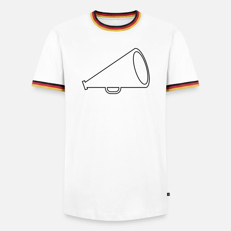 megaphone - Men's Ringer Shirt - white/tricolour