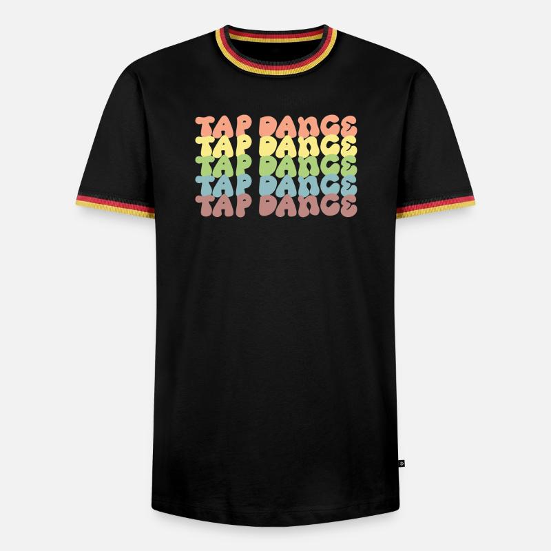 Rainbow Tapdance Pattern - Men's Ringer Shirt - black/tricolour