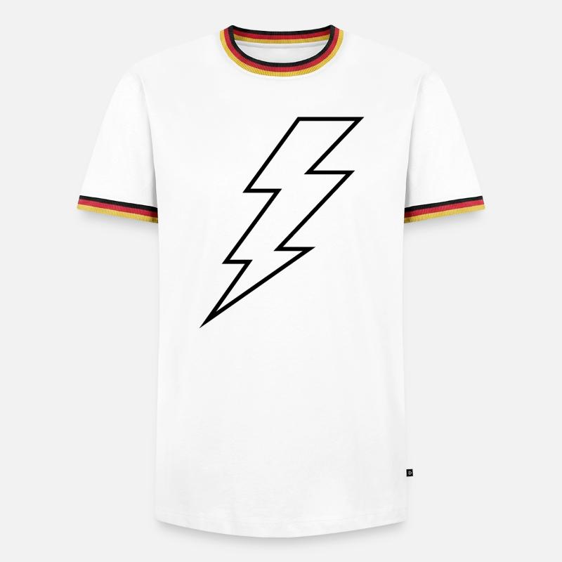 Blitz - Männer Kontrast-T-Shirt - Weiß/Dreifarbig
