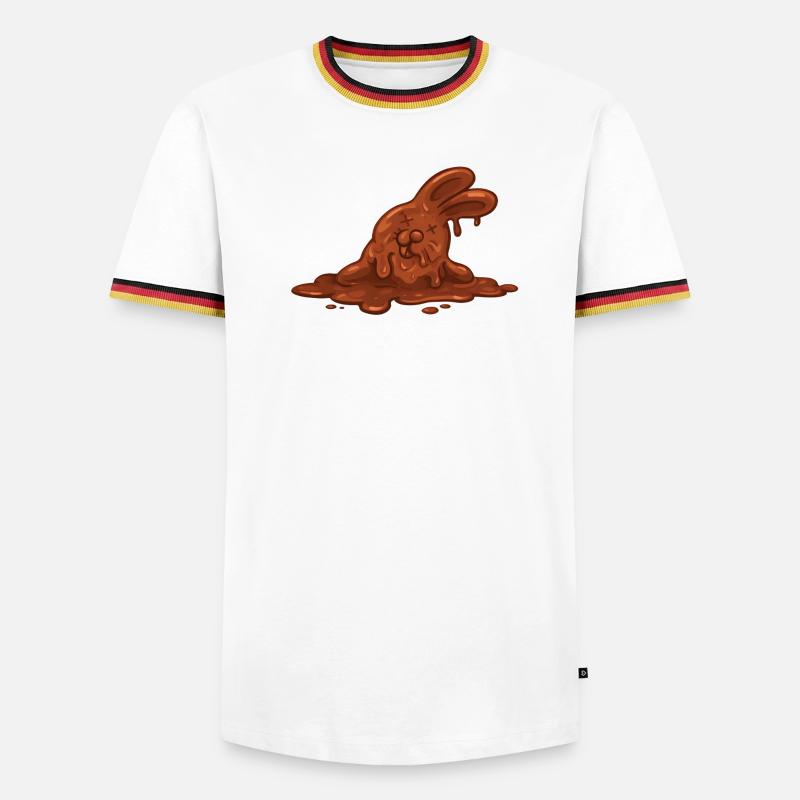 Chocolate bunny Easter - Men's Ringer Shirt - white/tricolour