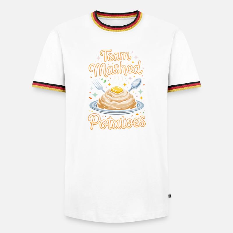 Team Mashed Potatoes Mash Design - Men's Ringer Shirt - white/tricolour