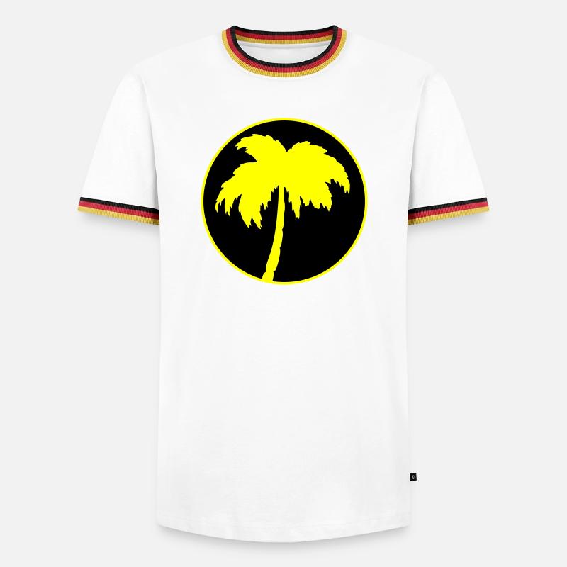 Palm trees - Men's Ringer Shirt - white/tricolour