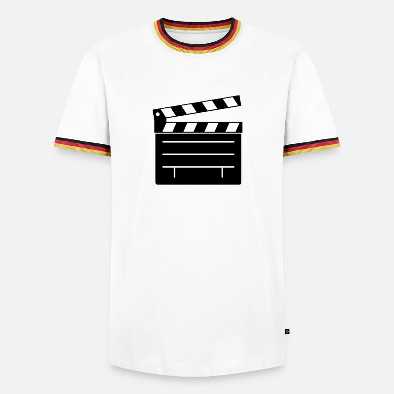 Clapperboard - Men's Ringer Shirt - white/tricolour