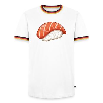 sushi - T-shirt contrasté Homme - blanc/tricolore - Devant - AI Model Female 172 light (172cm) & AI Model Male 185 light (185cm)