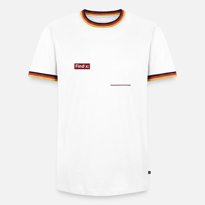 Find X Triangle Math Art - Men's Ringer Shirt - white/tricolour