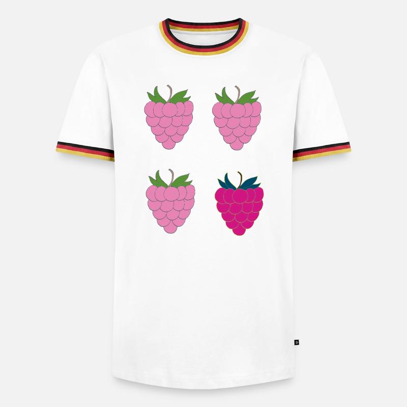 Double Raspberry Pop Art - Men's Ringer Shirt - white/tricolour