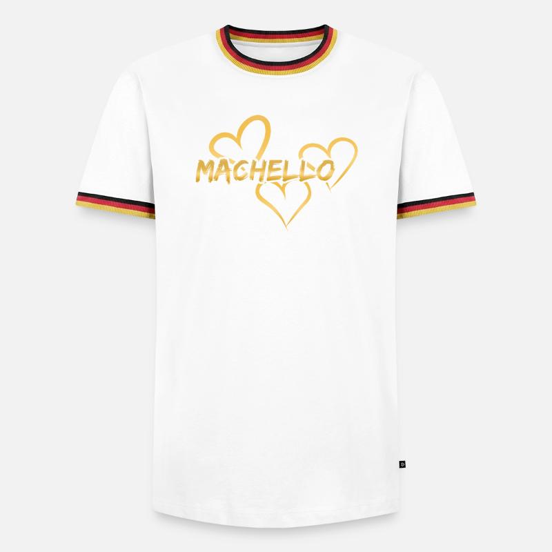Machello - Men's Ringer Shirt - white/tricolour