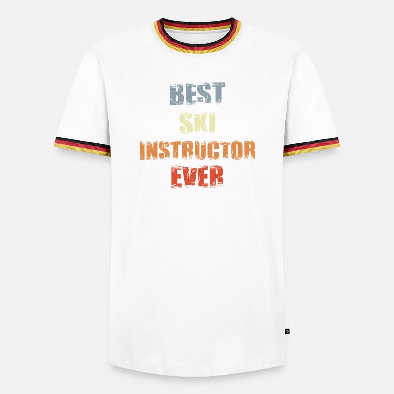 Ski trainer - Men's Ringer Shirt - white/tricolour