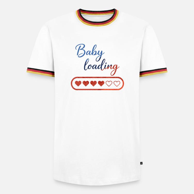 Baby Loading: Heart Countdown - Men's Ringer Shirt - white/tricolour