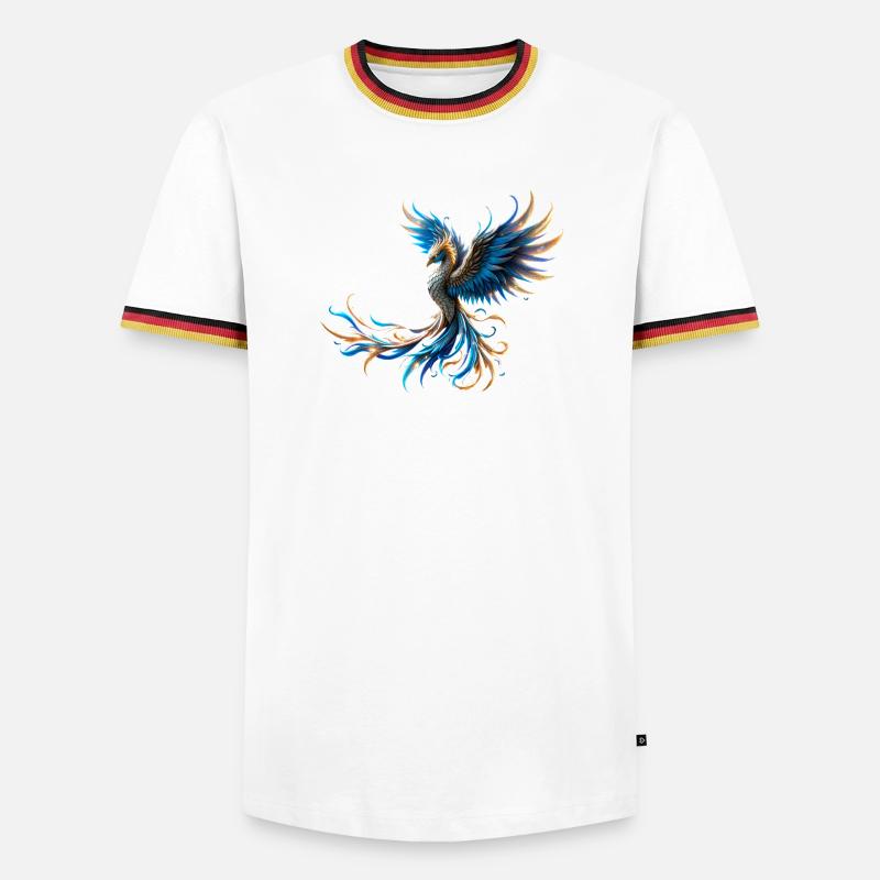 Fire Blue Phoenix - Men's Ringer Shirt - black/tricolour
