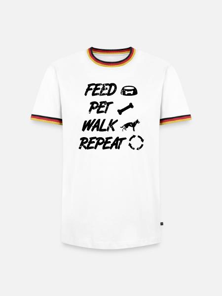 German Shepherd Saying - Men's Ringer Shirt - white/tricolour