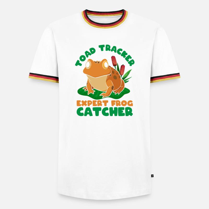 Frog Catcher Toad Tracker Expert Frog - Männer Kontrast-T-Shirt - Weiß/Dreifarbig
