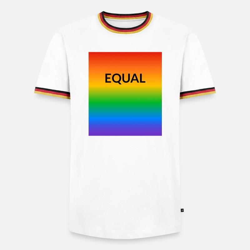 Rainbow Equal LGBT Pride Month - Men's Ringer Shirt - white/tricolour