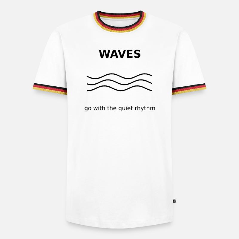 Waves - Men's Ringer Shirt - white/tricolour