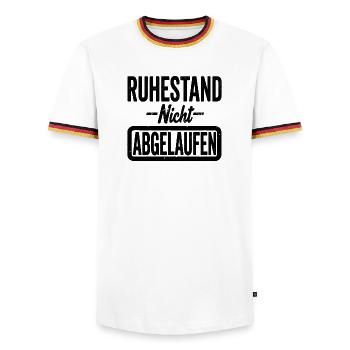 Ruhestand Nacht Abgelaufen Lustiger Spruch - Männer Kontrast-T-Shirt - Weiß/Dreifarbig - Vorne - AI Model Female 172 light (172cm) & AI Model Male 185 light (185cm)