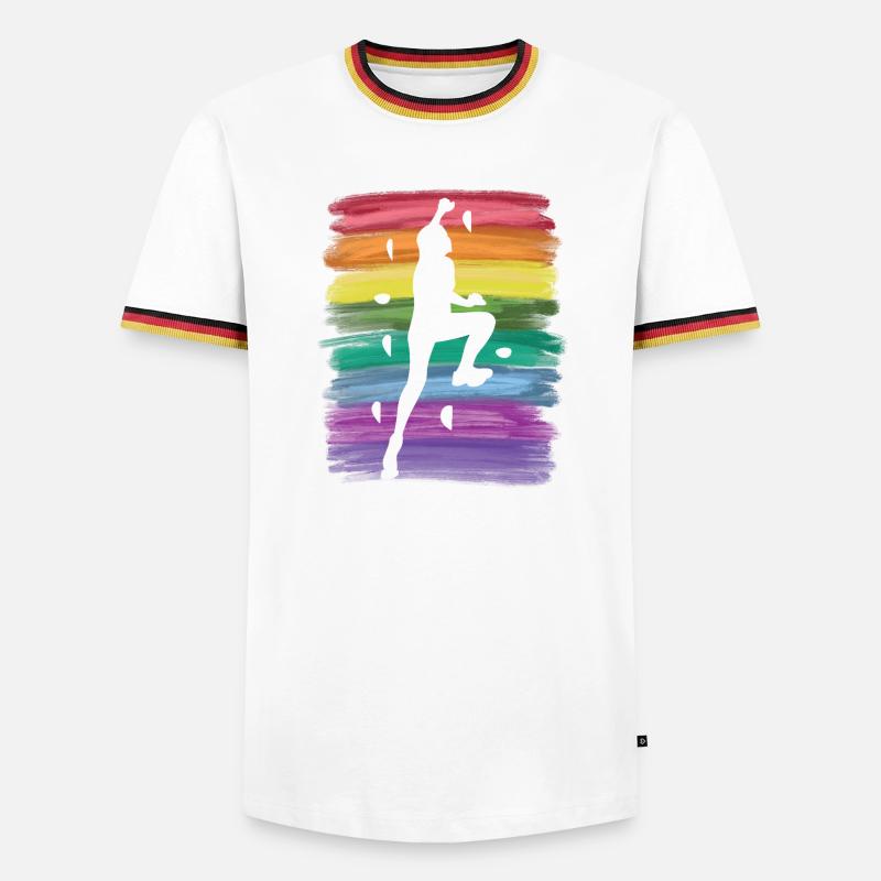 Boulderer Boulder Bouldering - Men's Ringer Shirt - white/tricolour