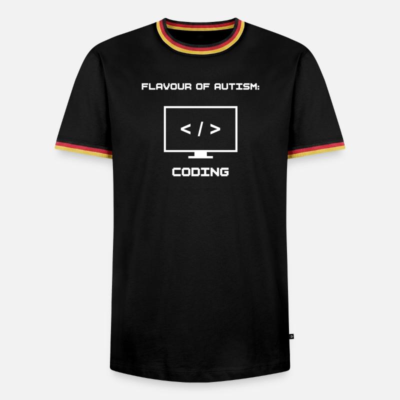 Geschmack von Autismus: Programmieren - Männer Kontrast-T-Shirt - Schwarz/Dreifarbig