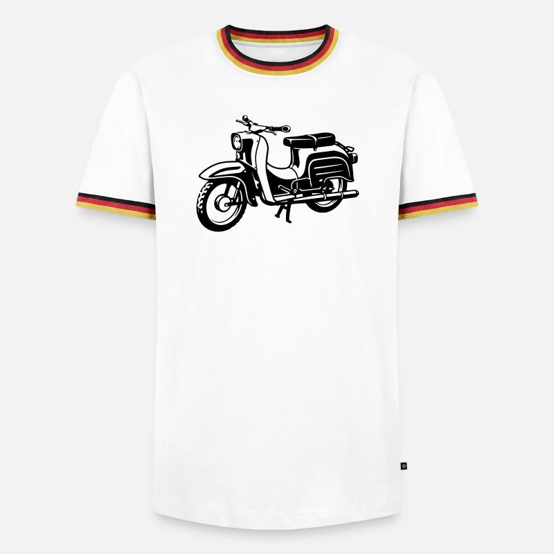 Schwalbe - Männer Kontrast-T-Shirt - Weiß/Dreifarbig