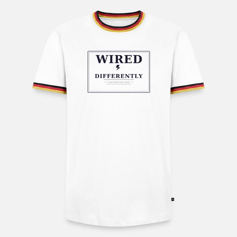 Wired differently - Men's Ringer Shirt - white/tricolour