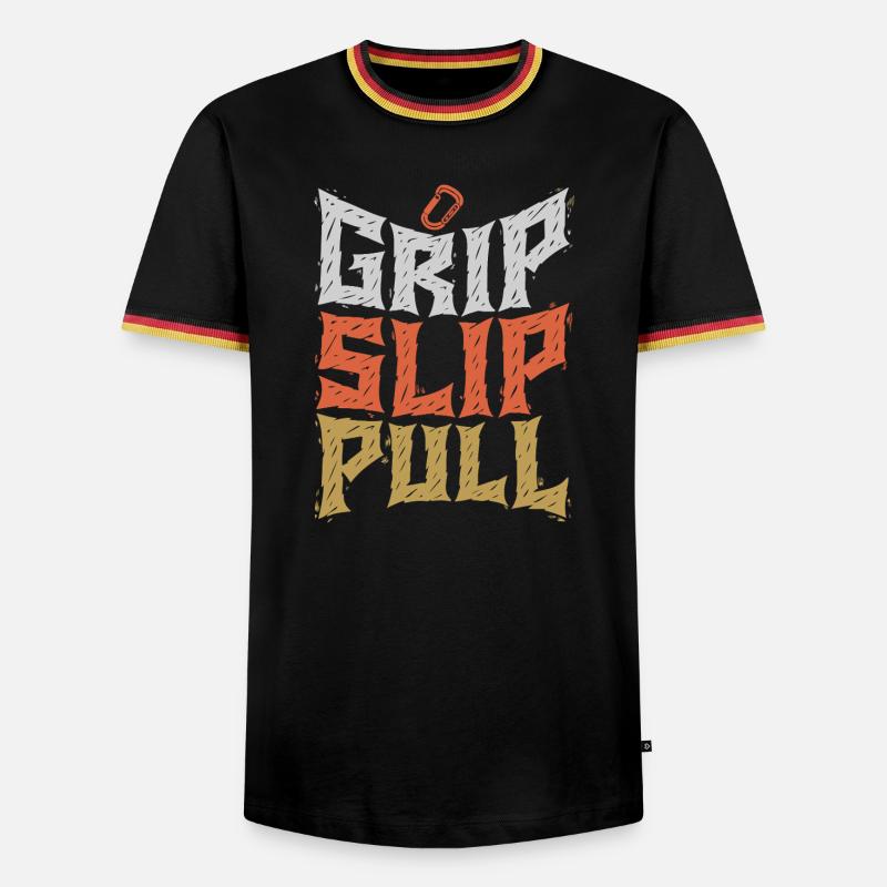 Grip Slip Pull Graphic Tee - Men's Ringer Shirt - black/tricolour