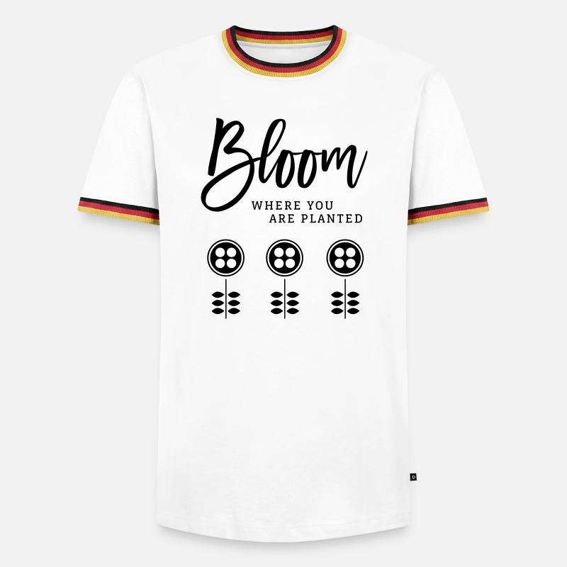 Bloom - Men's Ringer Shirt - white/tricolour
