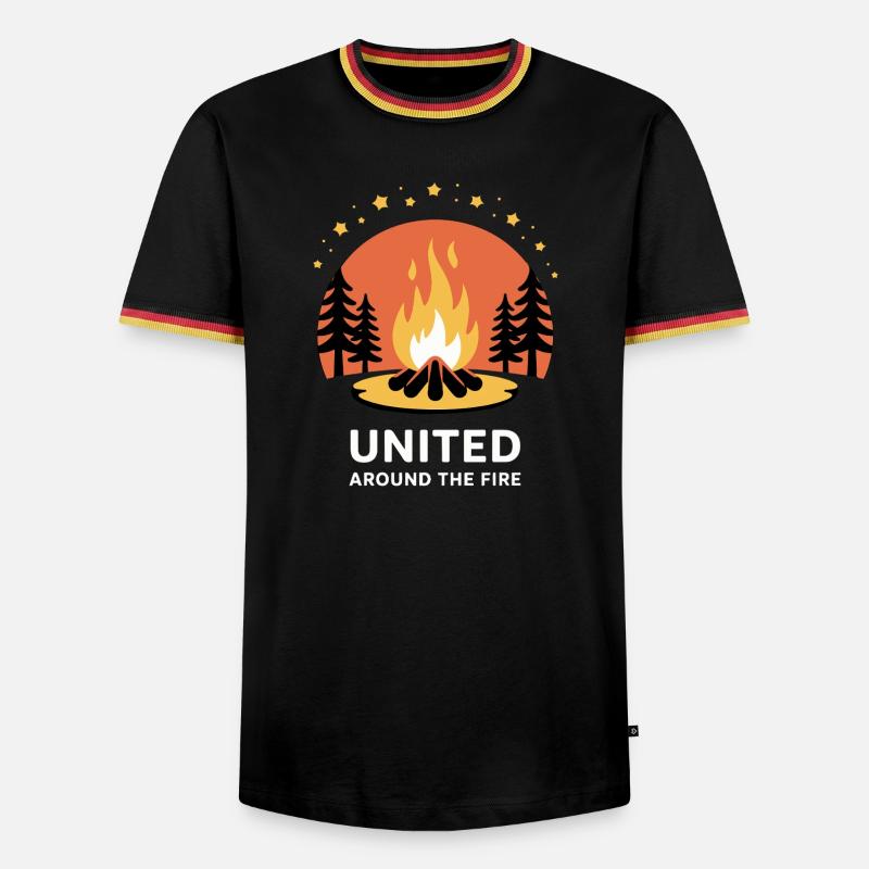 Campfire Unity Circle - Men's Ringer Shirt - black/tricolour