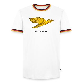 Gorch Fock - Voilier Albatros Marine - T-shirt contrasté Homme - blanc/tricolore - Devant - AI Model Female 172 light (172cm) & AI Model Male 185 light (185cm)