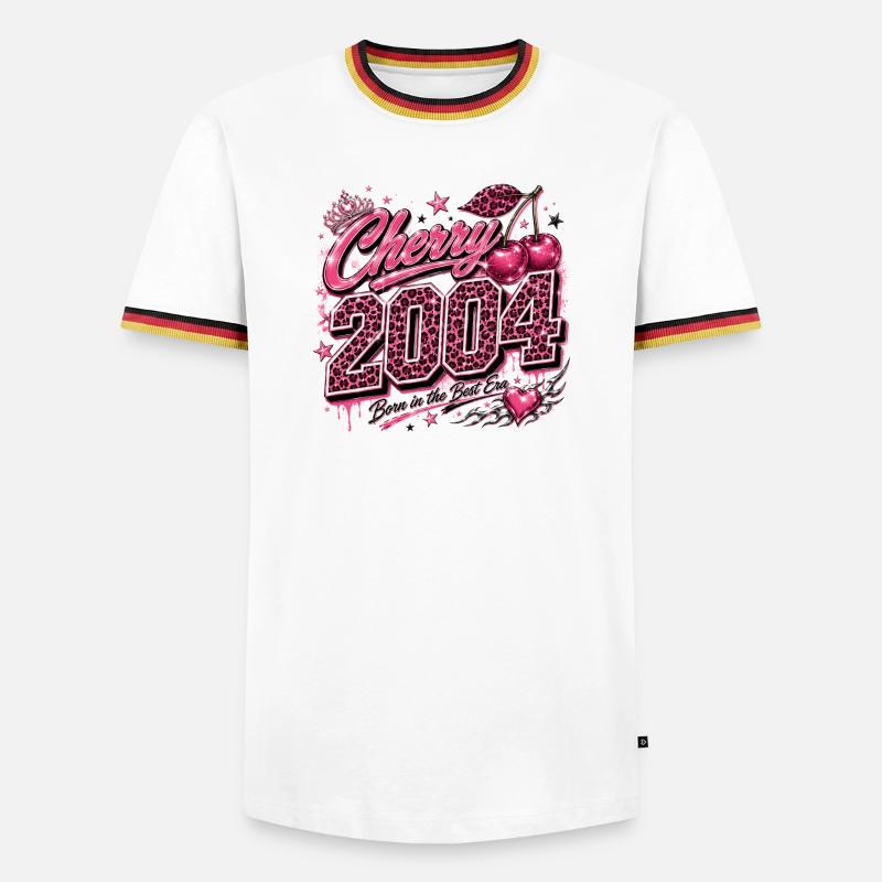 Cherry 2004 Leopard Style - Men's Ringer Shirt - white/tricolour
