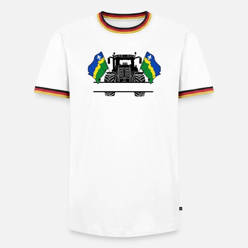 Flevoland_Tractor_Custom_Edition - Men's Ringer Shirt - white/tricolour
