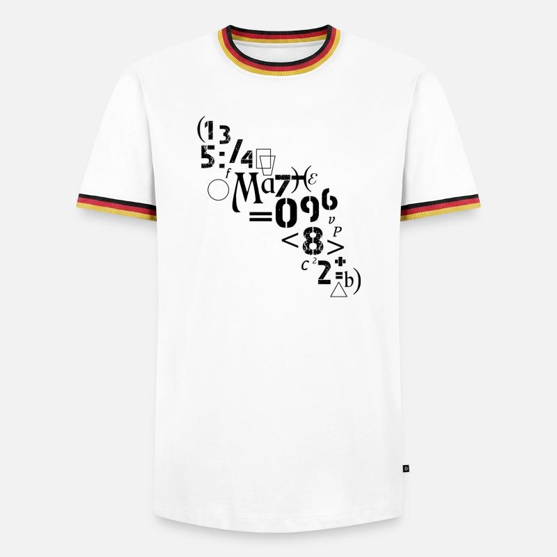 Math Mathematician Analyst Numbers Symbols - Men's Ringer Shirt - white/tricolour
