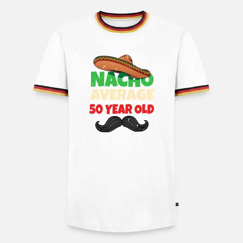 Nacho Average 50 Year Old - Men's Ringer Shirt - white/tricolour