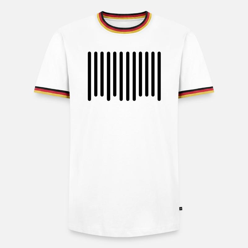 barcode - Men's Ringer Shirt - white/tricolour