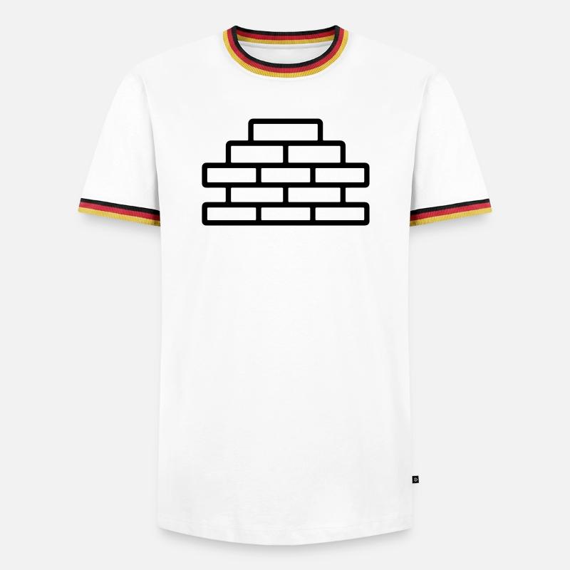brick - Men's Ringer Shirt - white/tricolour